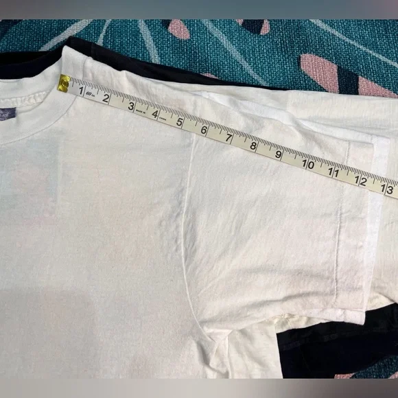 Vintage BVD Off White Plain Basic Classic Crewneck Tshirt - Picture 9 of 11